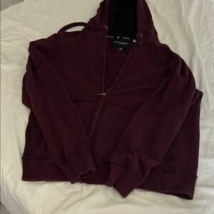 Guess Maroon Zip-Up Jacket